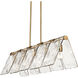 Serenity 5 Light 37.88 inch Modern Brass Linear Pendant Ceiling Light